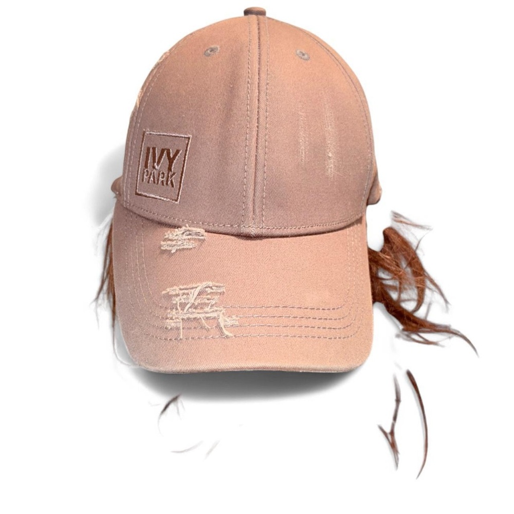 IVY PARK Distressed Beige Cap